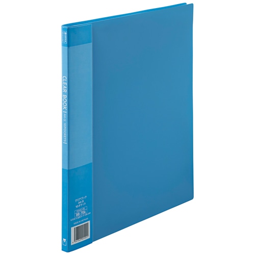 スマートバリュー クリアーブック 10P A4S 青 D046J-BL 1冊（ご注文単位1冊）【直送品】