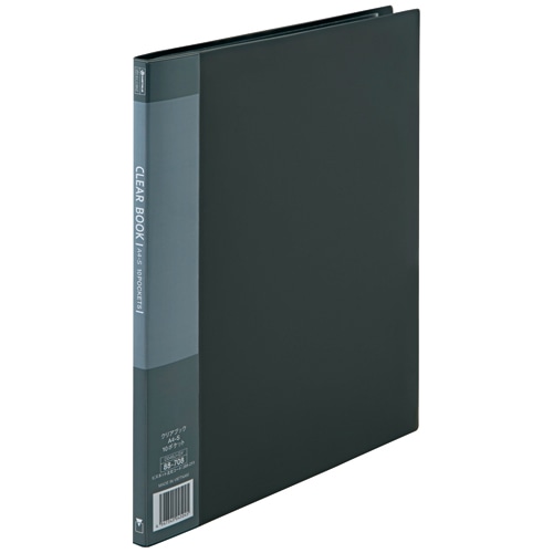 スマートバリュー クリアーブック 10P A4S 灰 D046J-GY 1冊（ご注文単位1冊）【直送品】