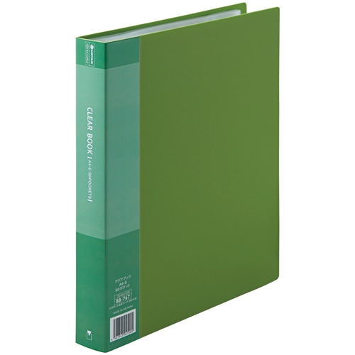 スマートバリュー クリアーブック 60P A4S 緑 D049J-GR 1冊（ご注文単位1冊）【直送品】