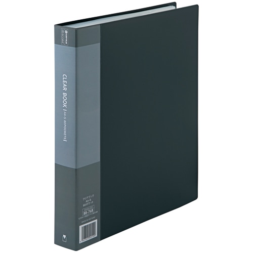 スマートバリュー クリアーブック 60P A4S 灰 D049J-GY 1冊（ご注文単位1冊）【直送品】