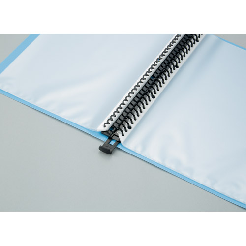 スマートバリュー リング式クリアーブック 青 D051J-BL 1冊(ご注文単位1冊)【直送品】