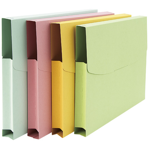 スマートバリュー 紙製ケースファイル A4 3個入 桃 D072J-PK 1パック(ご注文単位1パック)【直送品】