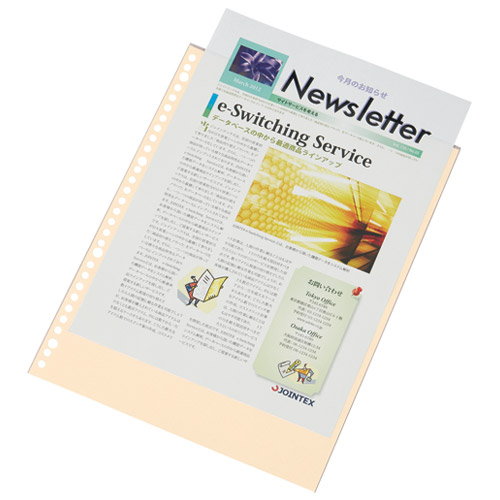 スマートバリュー OPPクリアポケット 中紙有30穴 50枚 D117J 1パック(ご注文単位1パック)【直送品】