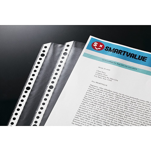 スマートバリュー 再生クリアポケット 0.06mm D134J-5 500枚/箱（ご注文単位1箱）【直送品】