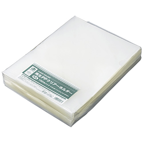 スマートバリュー 再生PPクリアーホルダー A4*100枚 D500J 1パック（ご注文単位1パック）【直送品】