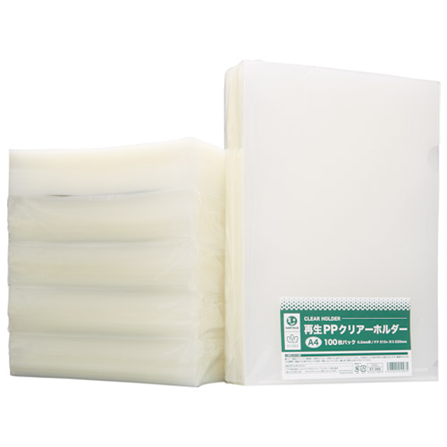 スマートバリュー 再生PPクリアーホルダー A4*600枚 D500J-6 1箱（ご注文単位1箱）【直送品】