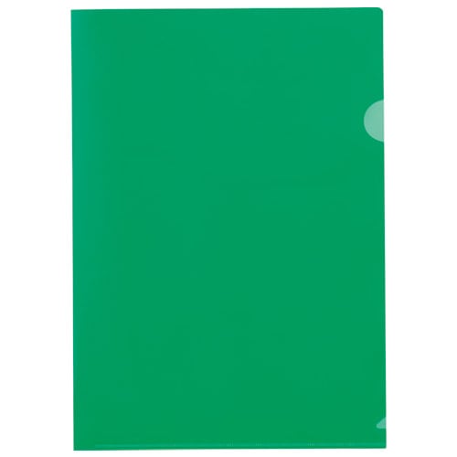 スマートバリュー カラーホルダー A4 緑 20枚 D611J-GR 1パック（ご注文単位1パック）【直送品】