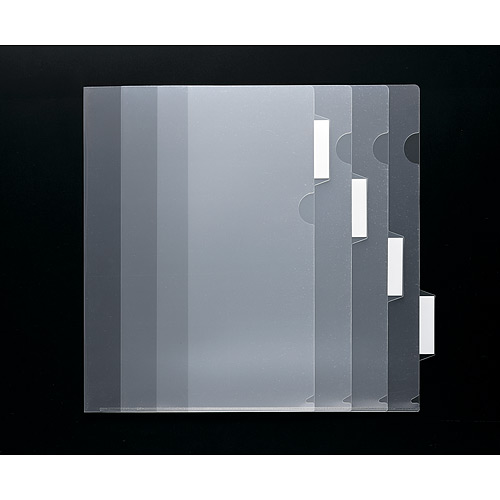 スマートバリュー クリアーホルダー(4山付) A4 乳白 12枚 D613J 1パック（ご注文単位1パック）【直送品】