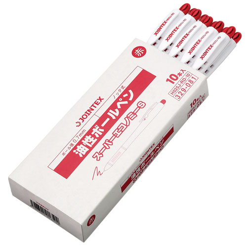 ジョインテックス ボールペンスーパーE赤100本H025J-RD100 1箱（ご注文単位1箱）【直送品】