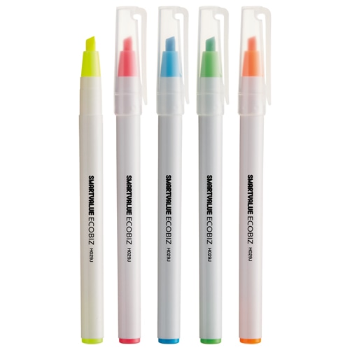 スマートバリュー 蛍光マーカー 5色入 10本 H029J-MIX-10 1箱(ご注文単位1箱)【直送品】