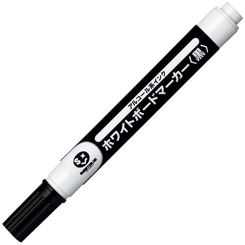 スマートバリュー ボードマーカーE 中字 黒 48本 H036J-BK-48 1セット（ご注文単位1セット）【直送品】