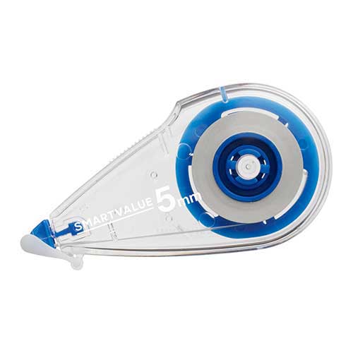 スマートバリュー 修正テープ 5mm×8m 20個 H071J-B20 1セット（ご注文単位1セット）【直送品】