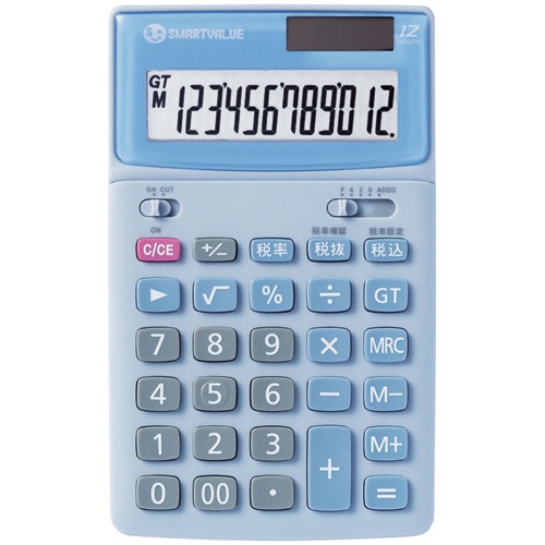 スマートバリュー 中型電卓 K041J 1台(ご注文単位1台)【直送品】