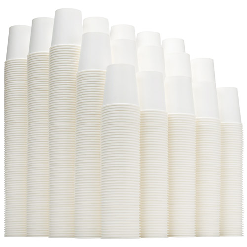 スマートバリュー ホワイト紙カップ 7オンス 2400個 N022J-7-P 1箱(ご注文単位1箱)【直送品】