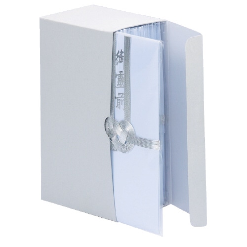 スマートバリュー 御霊前金封 総銀10本 15枚入 N040J 1箱(ご注文単位1箱)【直送品】