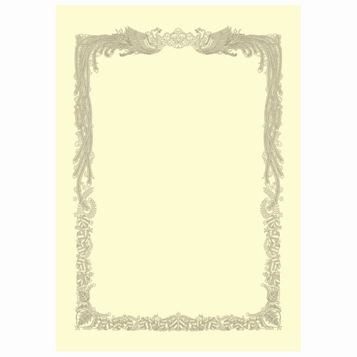 スマートバリュー OA賞状用紙クリーム横書用 A4 100枚 N150J-10 1箱(ご注文単位1箱)【直送品】