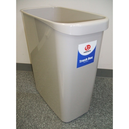 スマートバリュー 持ち手付きゴミ箱 角型 18L グレー N156J-G5 1セット(ご注文単位1セット)【直送品】