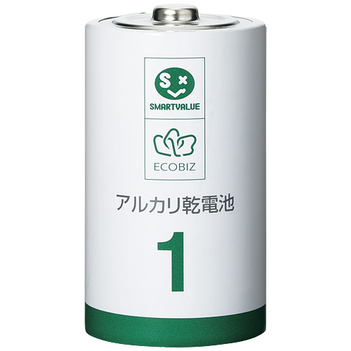 スマートバリュー アルカリ乾電池Ⅲ 単1×100本 N211J-10P-10 1セット（ご注文単位1セット）【直送品】