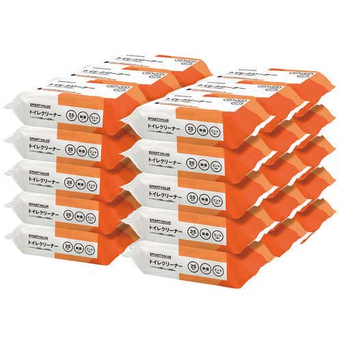スマートバリュー トイレクリーナー 25枚入×30個 N244J-30 1箱(ご注文単位1箱)【直送品】