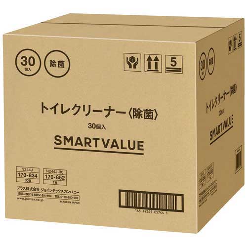 スマートバリュー トイレクリーナー 25枚入×30個 N244J-30 1箱(ご注文単位1箱)【直送品】