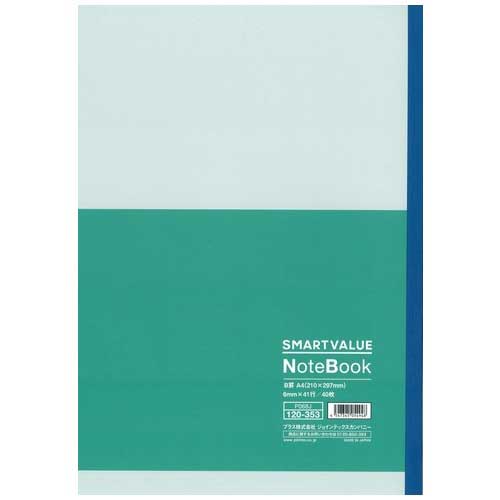 スマートバリュー 再生紙ノート A4 B罫10冊 P068J-10 1パック(ご注文単位1パック)【直送品】