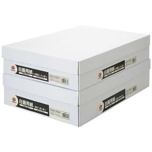 スマートバリュー 白画用紙 中厚口八切 1000枚 P155J-8T10 1箱(ご注文単位1箱)【直送品】
