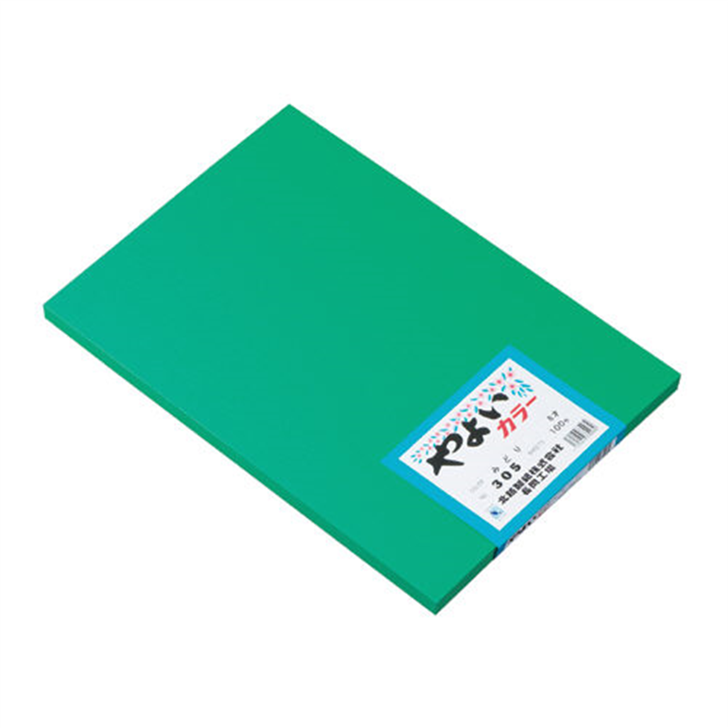 北越コーポレーション やよいカラー 8ツ切100枚 みどり 1個（ご注文単位1個）【直送品】