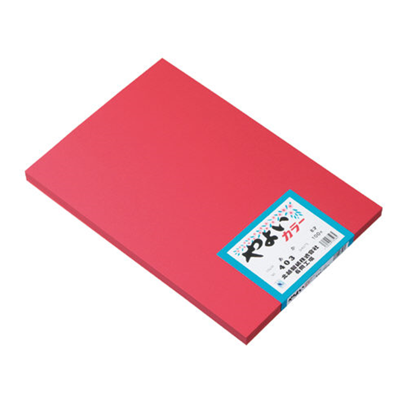 北越コーポレーション やよいカラー 8ツ切100枚 あか 1個（ご注文単位1個）【直送品】