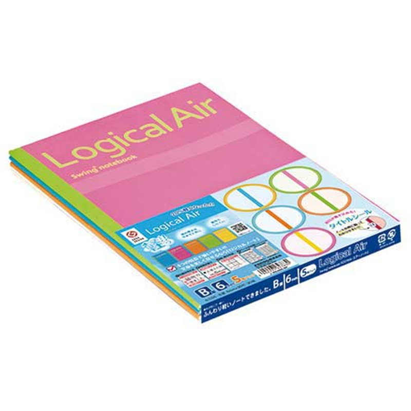 ナカバヤシ ロジカルエアノート 5冊セミB5 B罫 1個(ご注文単位1個)【直送品】