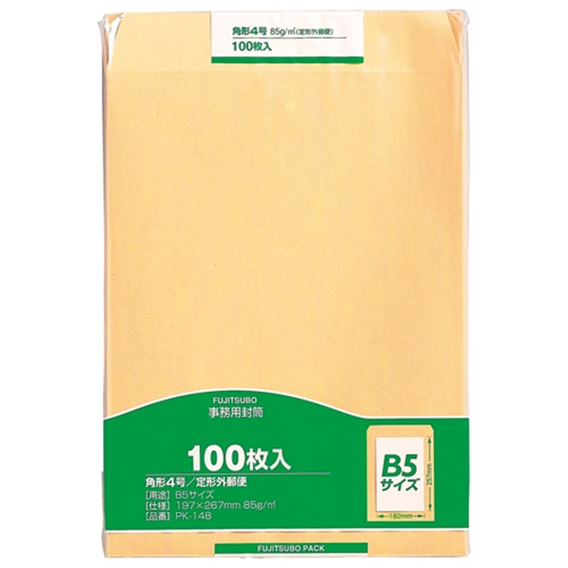 マルアイ 事務用封筒 PK-148 角4 100枚 1個(ご注文単位1個)【直送品】