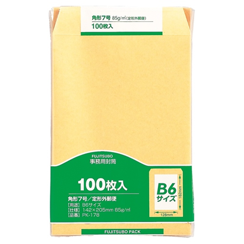 マルアイ 事務用封筒 PK-178 角7 100枚 1個(ご注文単位1個)【直送品】