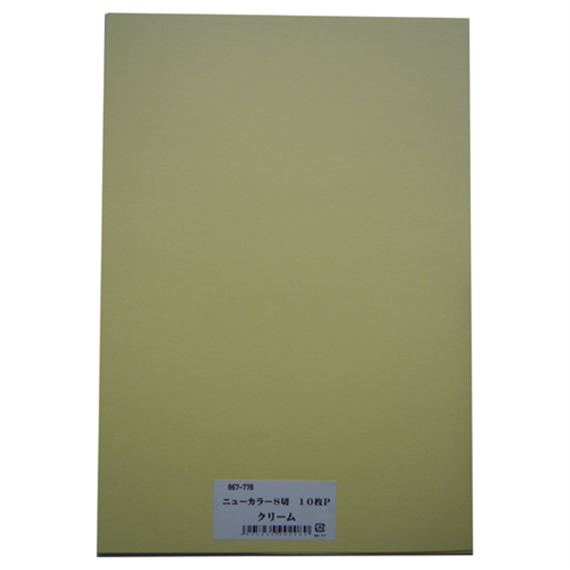 リンテック 色画用紙R 8ツ切10枚 クリーム 1個（ご注文単位1個）【直送品】
