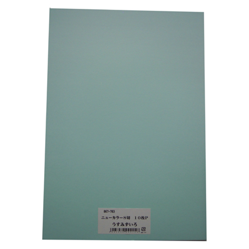 リンテック 色画用紙R 8ツ切10枚 うすみずいろ 1個（ご注文単位1個）【直送品】