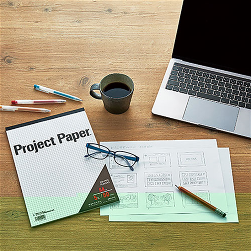 オキナ プロジェクトペーパーA4 5mm方眼 PHA45S 1個(ご注文単位1個)【直送品】