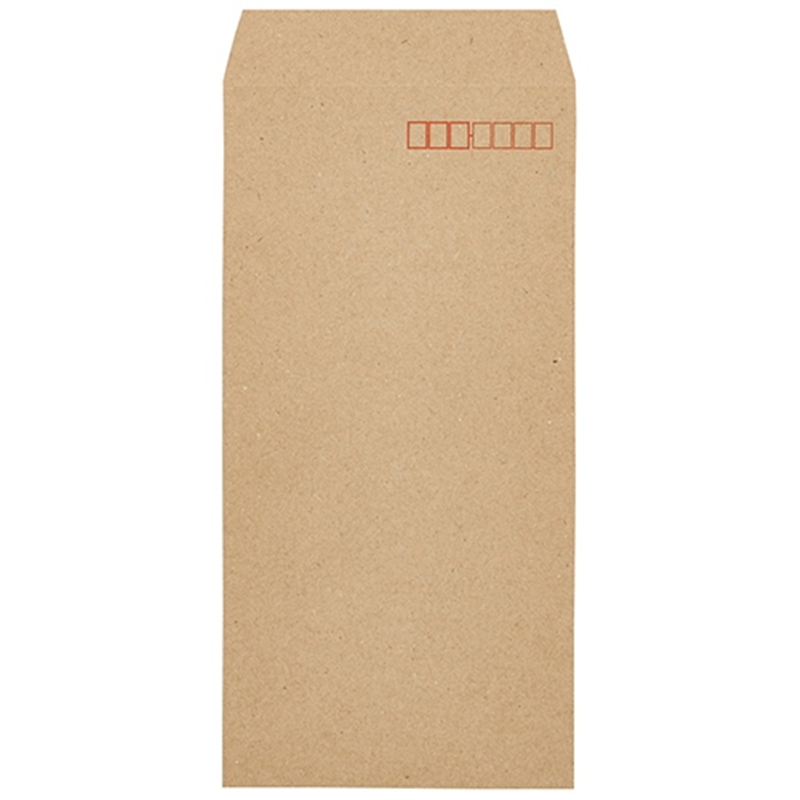 高春堂 未晒クラフト封筒長3テープ付 100枚 288-10 1個（ご注文単位1個）【直送品】