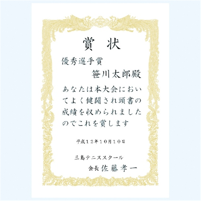 ササガワ 賞状用紙 10-1151 B5 横書 100枚 1個(ご注文単位1個)【直送品】