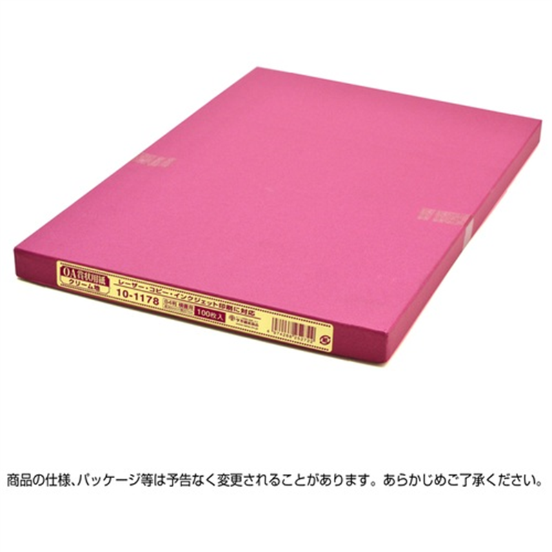 ササガワ 賞状用紙 10-1178 B4 横書 100枚 1個(ご注文単位1個)【直送品】