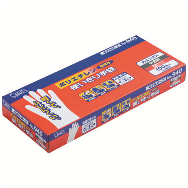 エステー ポリエチレン使いきり手袋 No.940 M 24箱 1個（ご注文単位1個）【直送品】