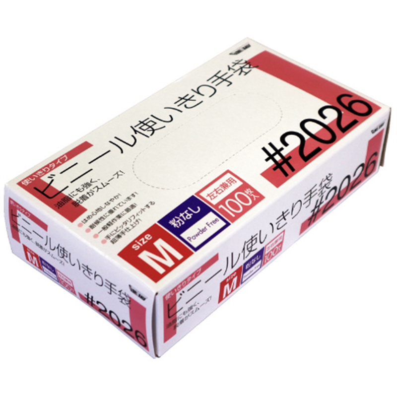 川西工業 ビニール極薄手袋 粉なしM 20箱 1個（ご注文単位1個）【直送品】