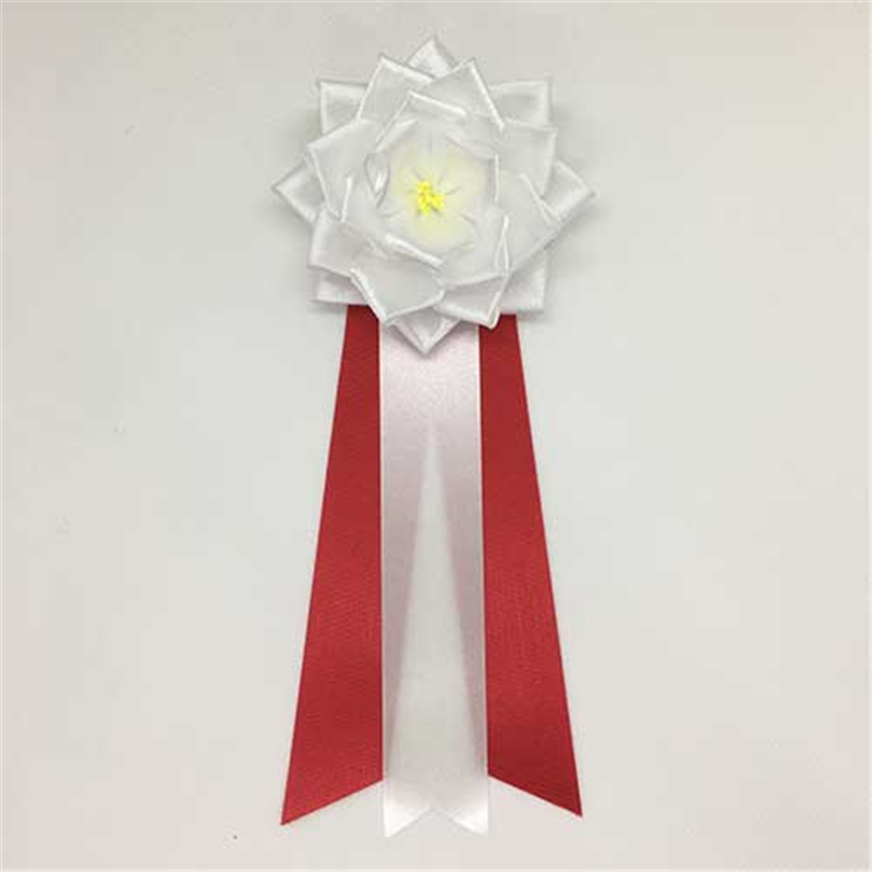 渡辺徽章 徽章リボン 小リボンバラ 白 20個入 1箱（ご注文単位1箱）【直送品】