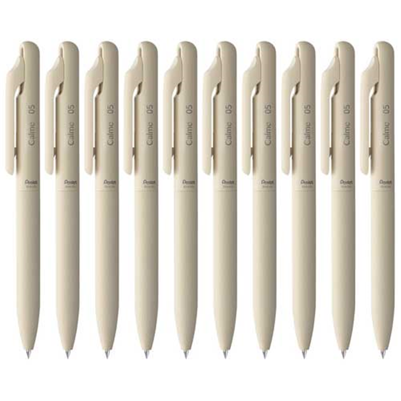 ぺんてる Calmeカルム0.5ベージュ軸黒BXA105H-A10本 1個（ご注文単位1個）【直送品】