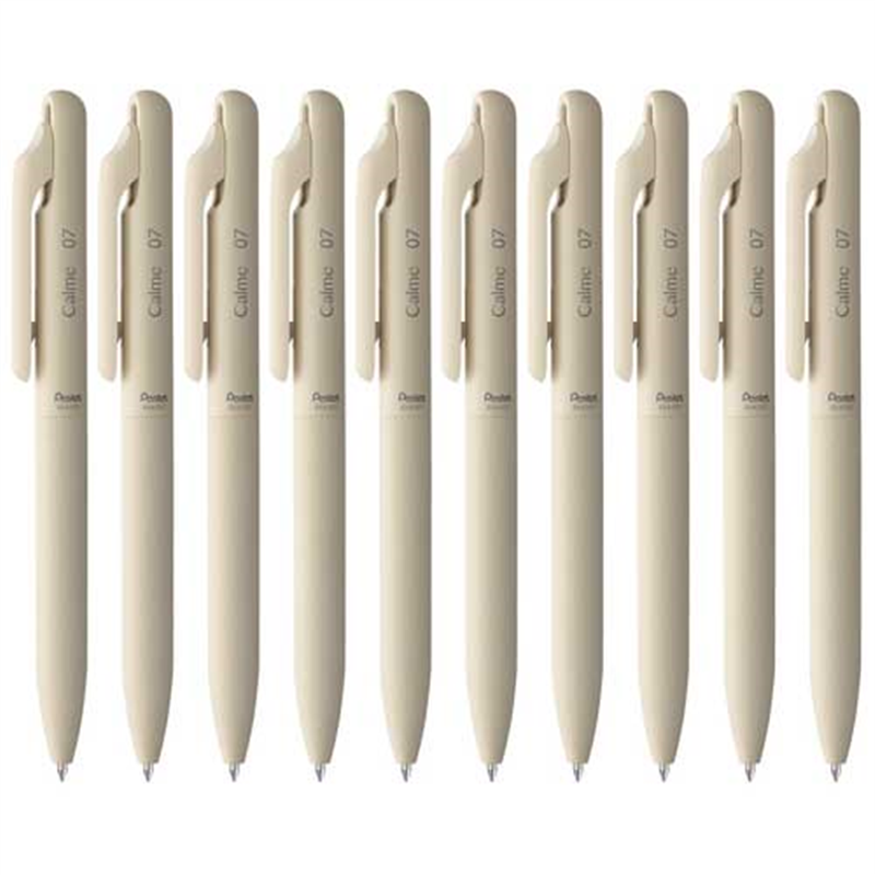 ぺんてる Calmeカルム0.7ベージュ軸黒BXA107H-A10本 1個（ご注文単位1個）【直送品】