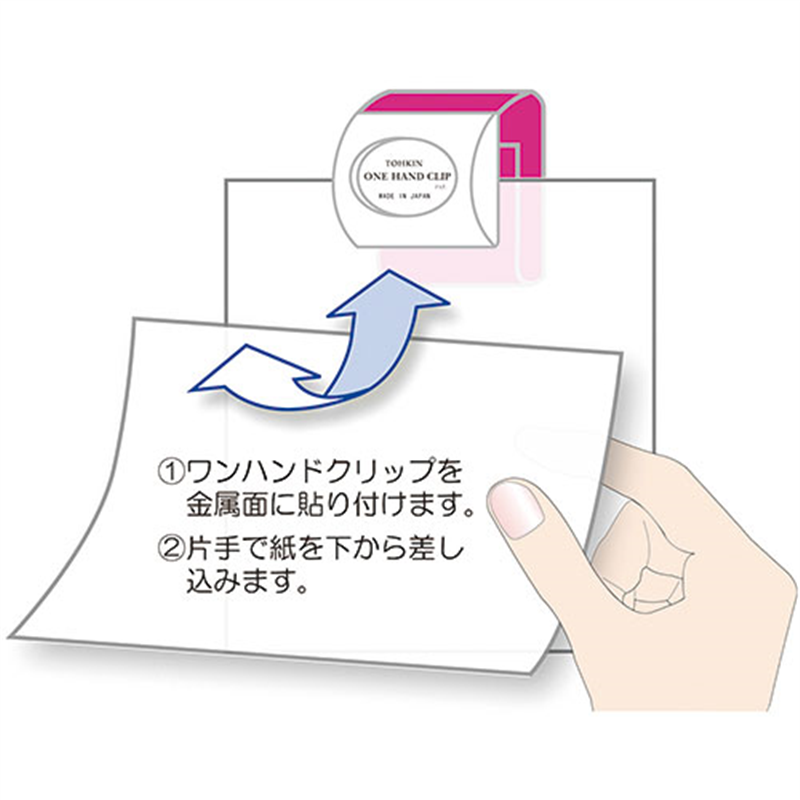 トーキンコーポレーション ワンハンドクリップ OC-P 桃色 1個(ご注文単位1個)【直送品】