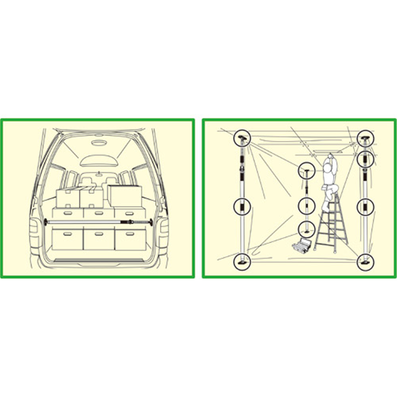 アイテック 突っ張りスタンド KTSD-290 1個(ご注文単位1個)【直送品】