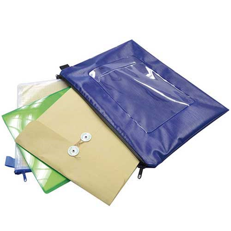 マグエックス 耐水メールバッグ A4 マチ無し 青 MPO-A4B 1個（ご注文単位1個）【直送品】