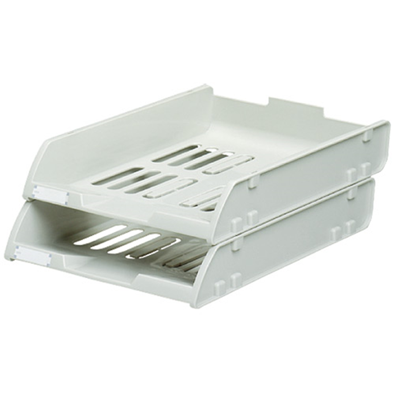 サンコープラスチック スタッキングトレー 92022 A4 グレー 1個(ご注文単位1個)【直送品】