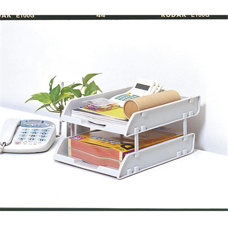 サンコープラスチック スタッキングトレー 92022 A4 グレー 1個(ご注文単位1個)【直送品】