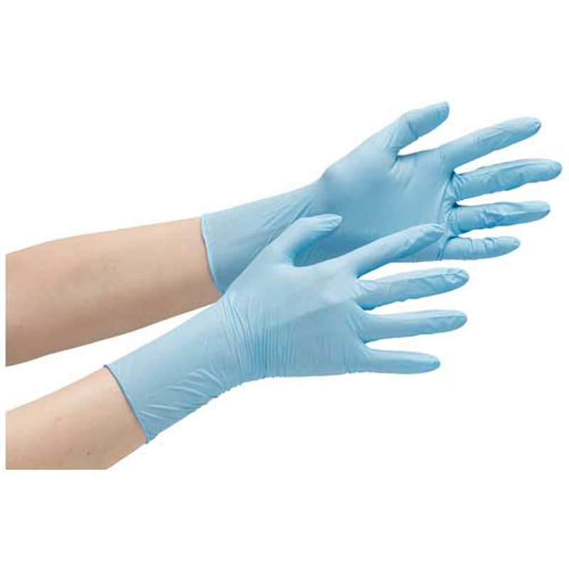 ミドリ安全 ニトリル手袋 ベルテ722 S ブルー 100枚 1個(ご注文単位1個)【直送品】