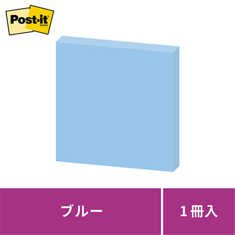 スリーエム ジャパン Post-it強粘着75×75mm 654SS-NB ブルー 1個（ご注文単位1個）【直送品】