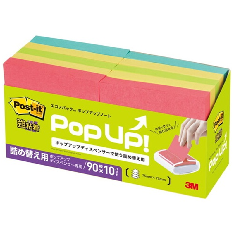 スリーエム ジャパン Post-it強粘着ポップup詰替 6541SSPOP-AP 1個（ご注文単位1個）【直送品】